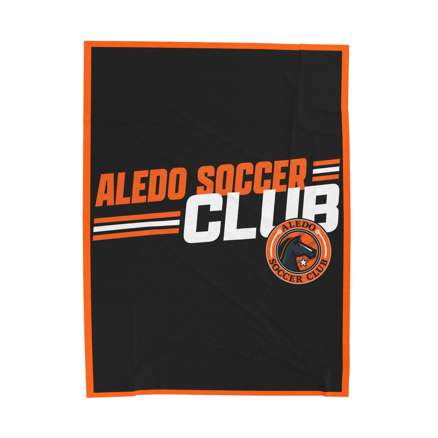 Aledo Soccer Club Black Velveteen Plush Blanket