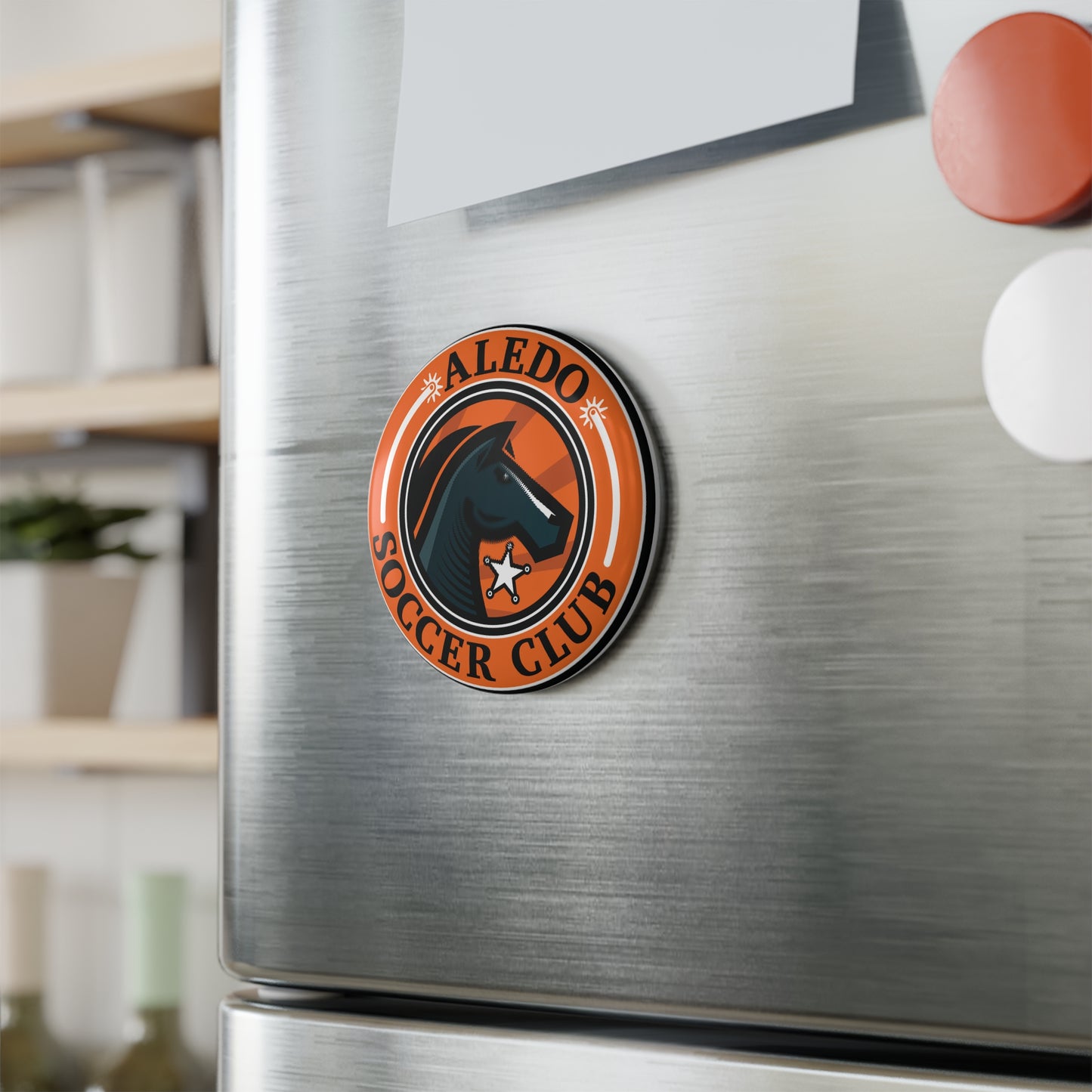 Aledo Soccer Club Round Magnet