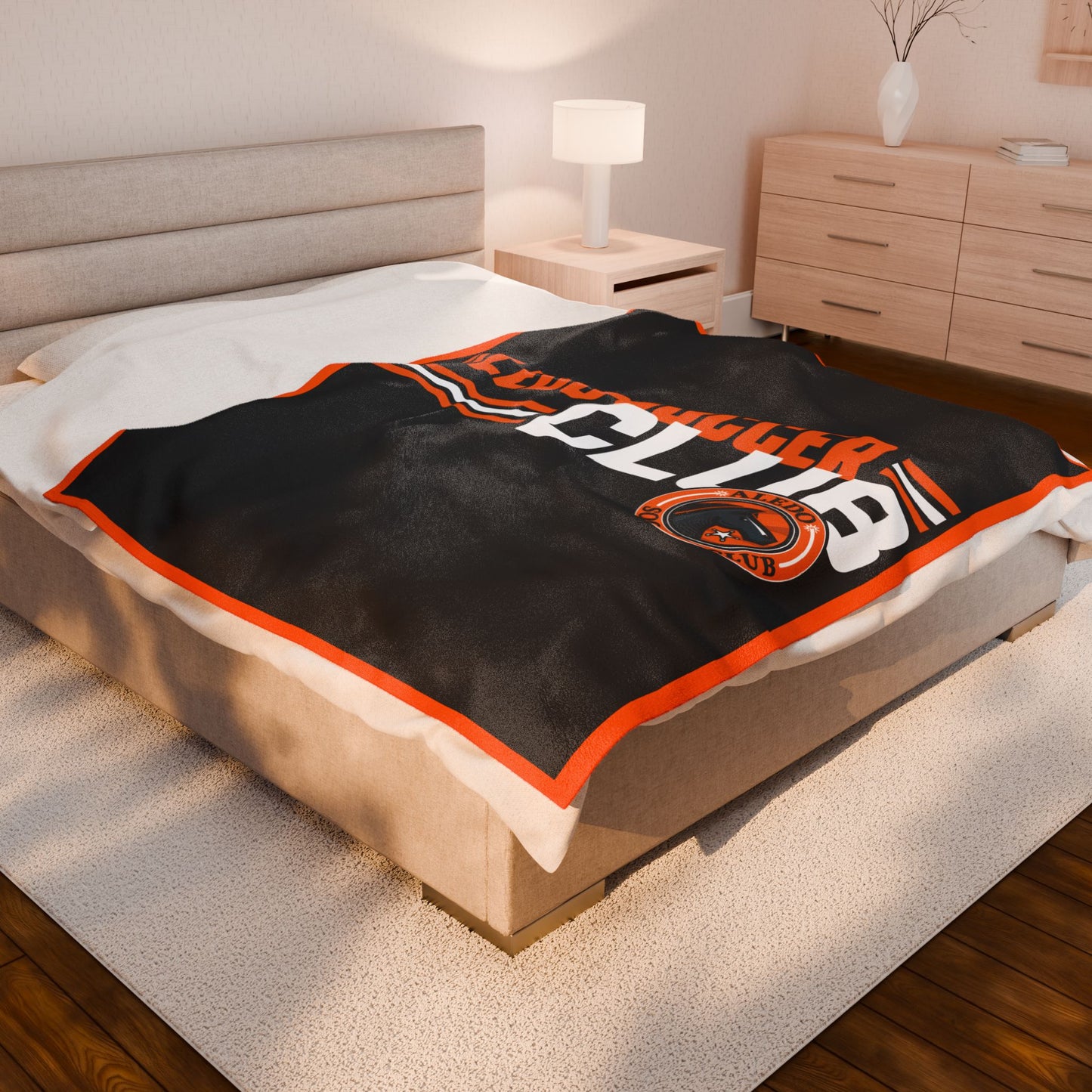 Aledo Soccer Club Black Velveteen Plush Blanket